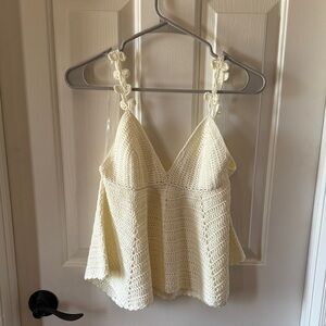 Chic Cream Crochet Camisole